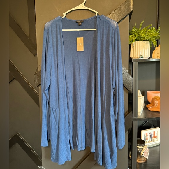 J.Jill Blue Open Front Cardigan XL NWT - Picture 1 of 4